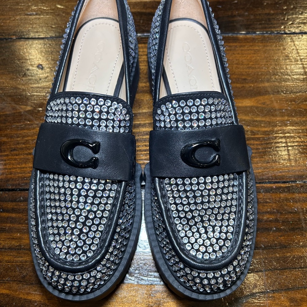 Coach Leah Crystal Platform Lug-Sole Loaders